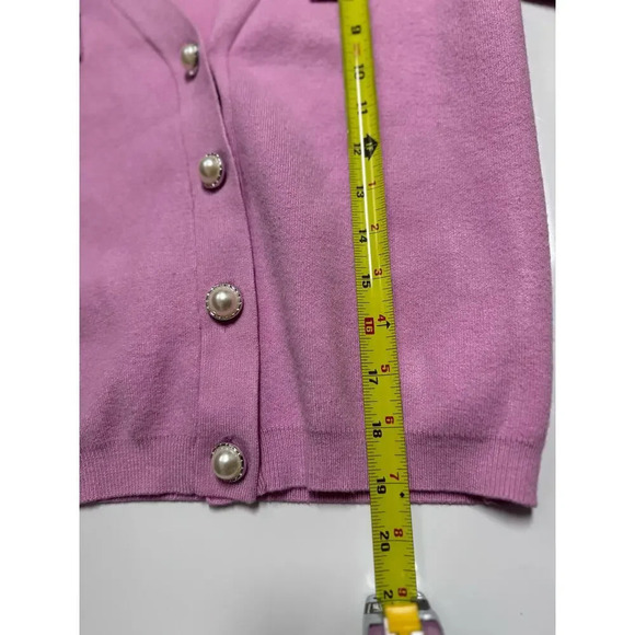Philosophy Pearl Button Pink Cardigan Sweater Size Small Sorority Barbie Preppy - Picture 5 of 7